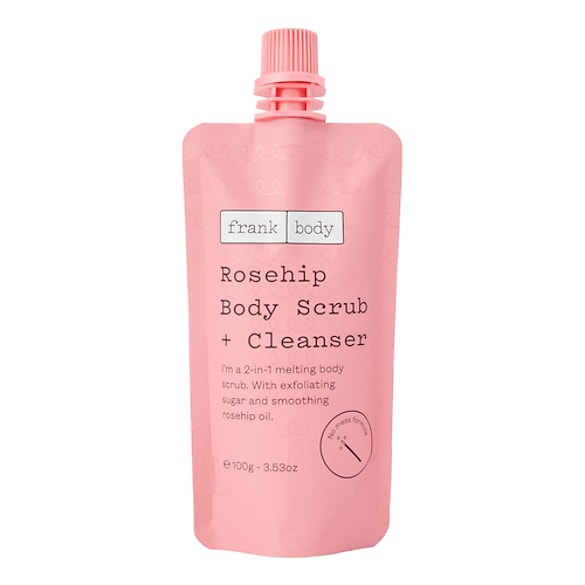 Rosehip Body Scrub & Cleanser - Mini exfoliant pentru corp, Frank Body