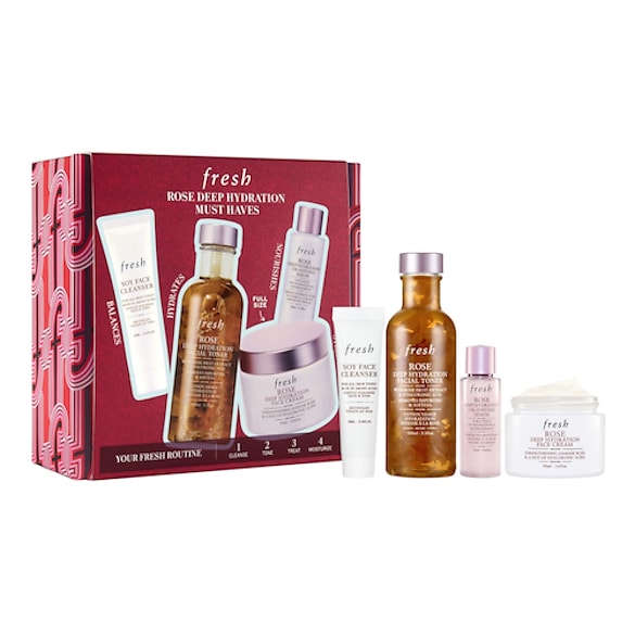 Rose Deep Hydratation Must Haves - Nemlendirici Yüz Bakım Seti, FRESH