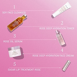 Perfectly Dewy Skin & Lips - Coffret routine d'hydratation à la rose