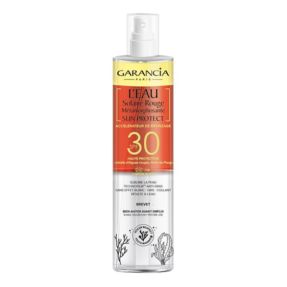 Eau Solaire Rouge Metamorphosante - Protection Solaire SPF30, GARANCIA
