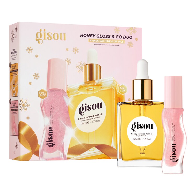 Honey Gloss & Go Duo - Σετ λάδι μαλλιών και λάδι χειλιών