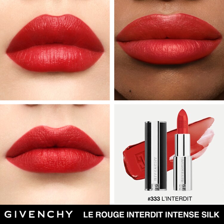 Le Rouge Interdit Intense Silk - Rouge à lèvres fini soyeux, couleur lumineuse