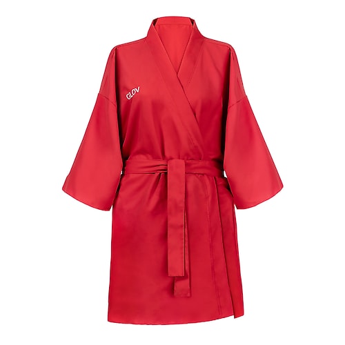 glov - Kimono Style Absorbent Bathrobe - Szlafrok - glov Spa Lekki Supechlonny Szlafrok Red - Dla Kobiet
