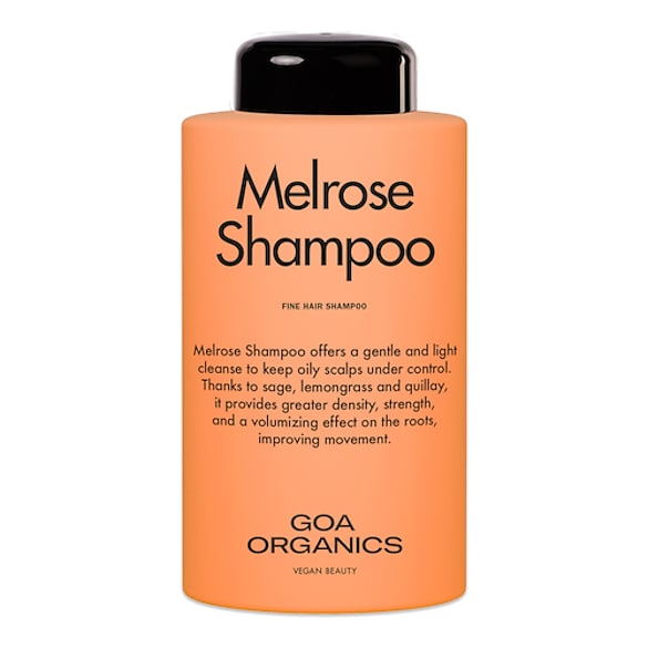 Melrose Shampoo - Shampoing pour cheveux fins &agrave; tendance grasse, GOA ORGANICS