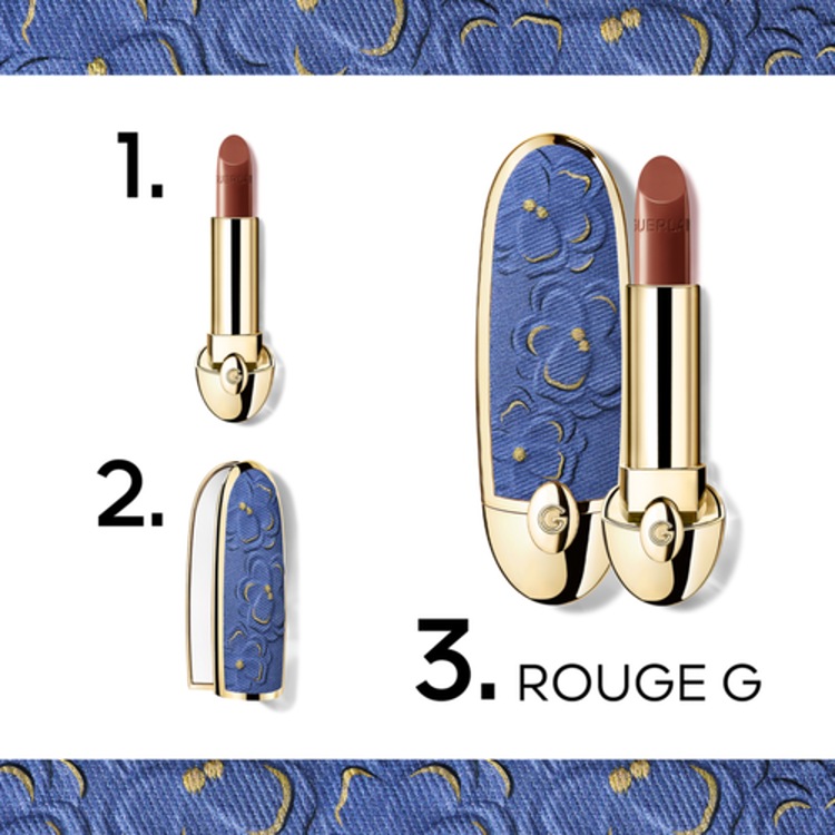 Rouge G Blooming Denim L'écrin bijou double miroir - Édition Limitée 