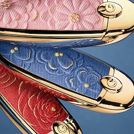 Rouge G Blooming Denim - La cover gioiello con doppio specchio