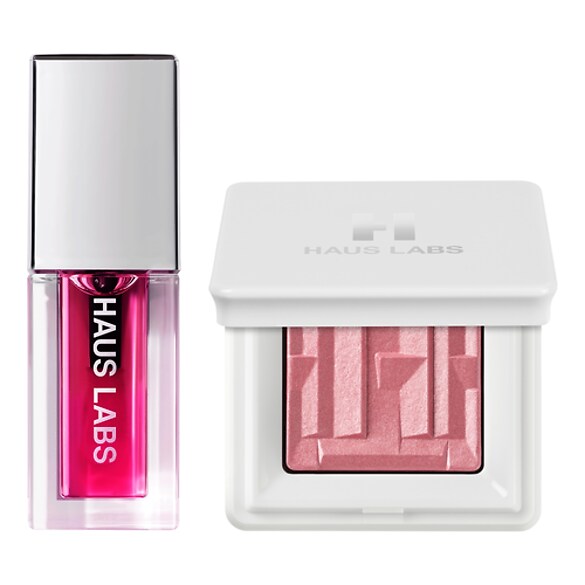 Mini Lip Oil + Highlighter Duo - Set di make-up labbra e guance, HAUS LABS BY LADY GAGA