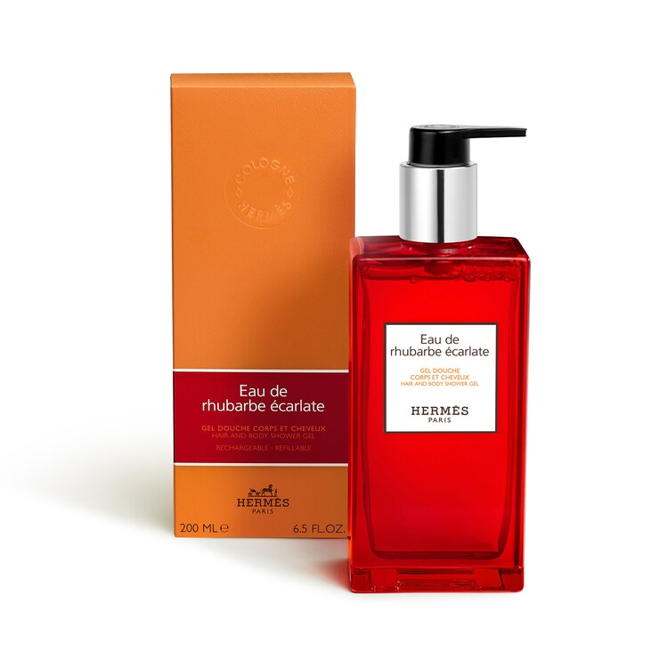 Eau de rhubarbe écarlate Gel douche corps et chev Flac 200ml