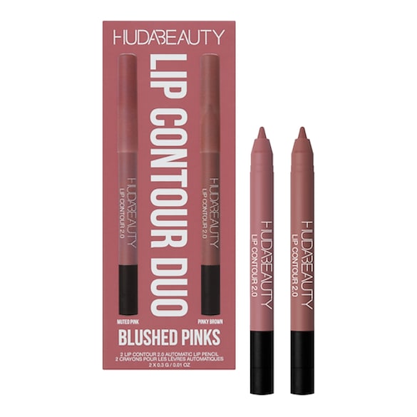 Lip Contour Mini Duo - Blushed Pinks - Dudak kalemleri, HUDA BEAUTY