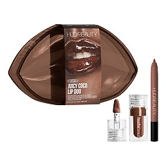 Juicy Coco Lip Duo Kit - Coffret maquillage lèvres, HUDA BEAUTY