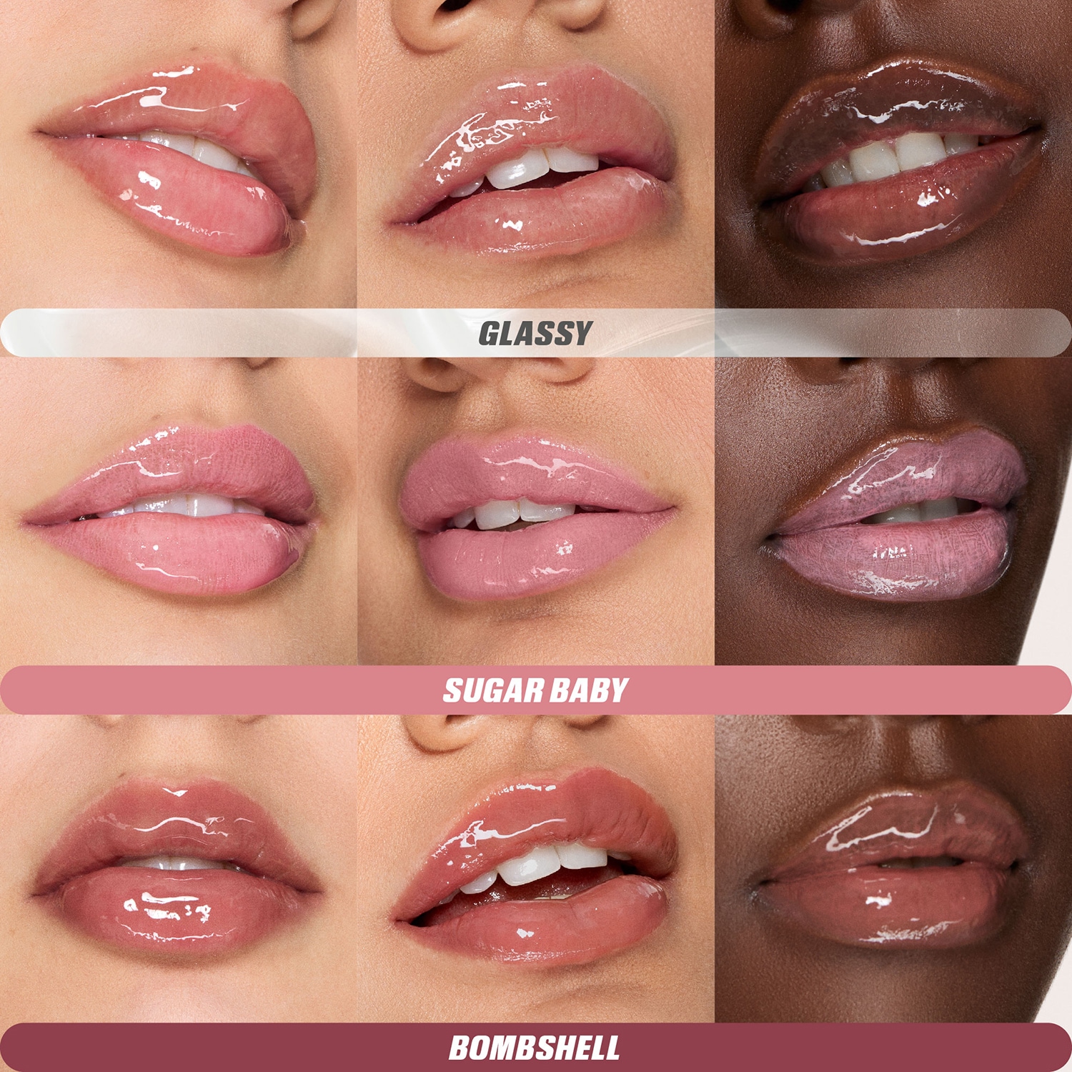 Glossiest Gloss Trio - Dudak makyajı seti | HUDA BEAUTY ≡ SEPHORA