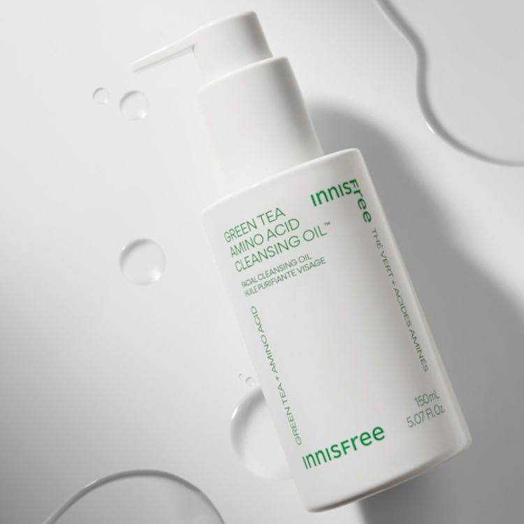 Huile Nettoyante Démaquillante Thé Vert et Acide Aminé - Nettoyant Visage