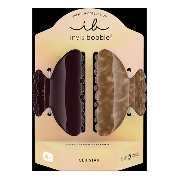 CLIPSTAR PREMIUM - Duo de Pinces &agrave; cheveux, INVISIBOBBLE