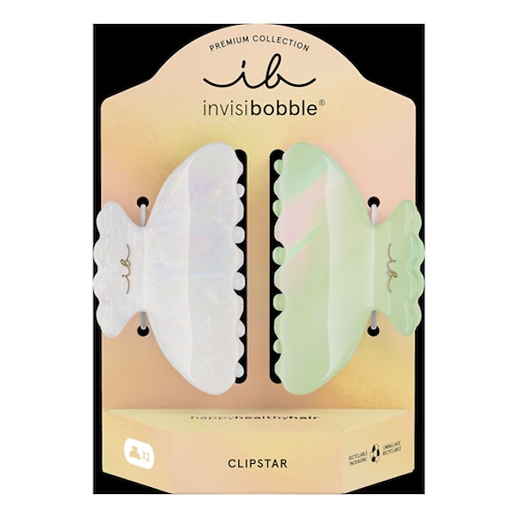 CLIPSTAR PREMIUM - Duo de Pinces &agrave; cheveux, INVISIBOBBLE