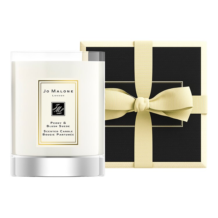 Peony & Blush Suede Travel Candle - Mum