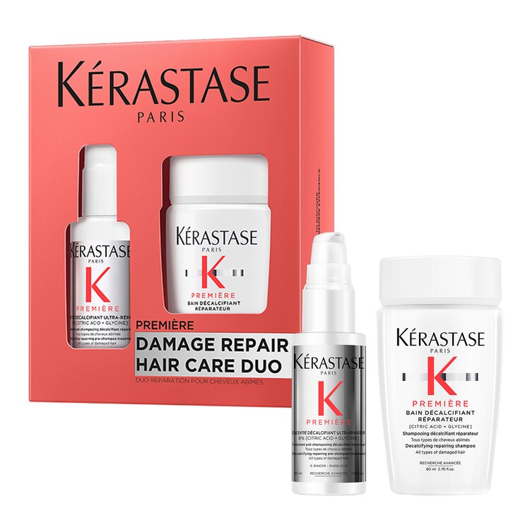 Première - Coffret découverte bain et concentré décalcifiant pour cheveux abîmés