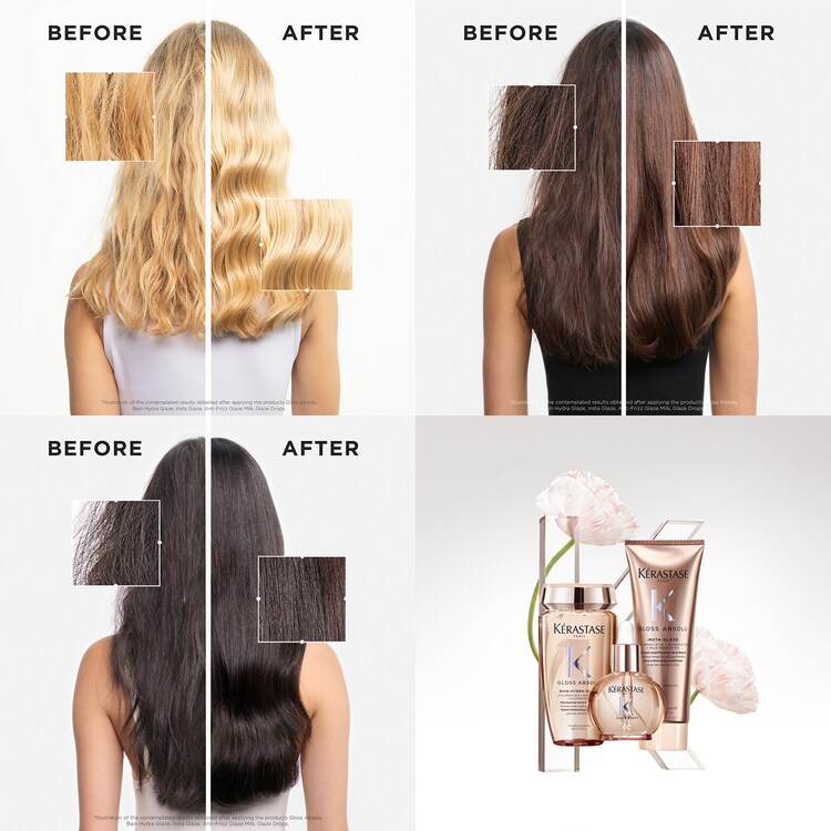 Gloss Absolu - Bain hydra-illuminant pour cheveux longs sujets aux frisottis