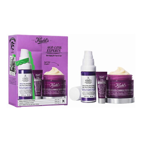 age-less experts - set siero anti-rughe, contorno occhi e crema viso, KIEHL'S SINCE 1851