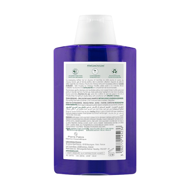 Capillaire - Shampoing Déjaunissant A La Centaurée BIO - Cheveux Gris, Blonds