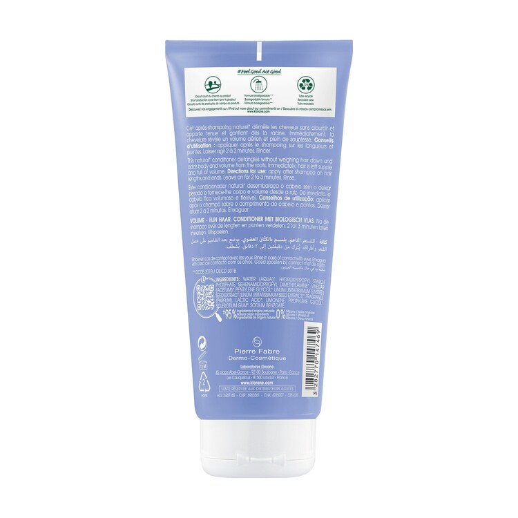 Après-shampoing Volume au Lin BIO - Après-shampoing pour cheveux fins