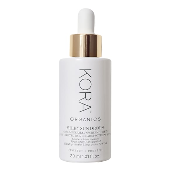 Silky Sun Drops 100% Mineral Sunscreen - LSF 30 Gesichtsserum, KORA ORGANICS