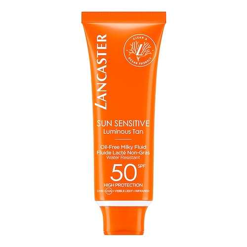 LANCASTER - SUN SENSITIVE - Fluid bez oleje s mléčnou konzistencí SPF50