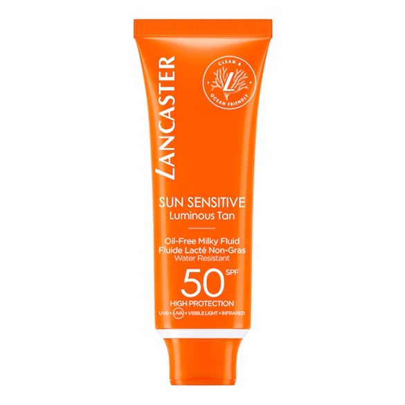 Sun Sensitive - Latte Solare Fluido Viso Privo Di Oli SPF 50, LANCASTER