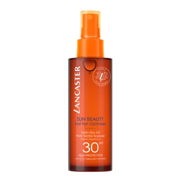 SUN BEAUTY – Jedwabisty suchy olejek w sprayu przyspieszający opalanie SPF 30, LANCASTER