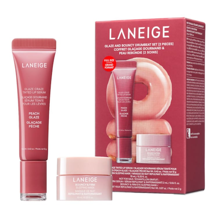 Glazed and Bouncy Drumbeat Set – Coffret Baume Lèvres et Masque de Nuit Visage