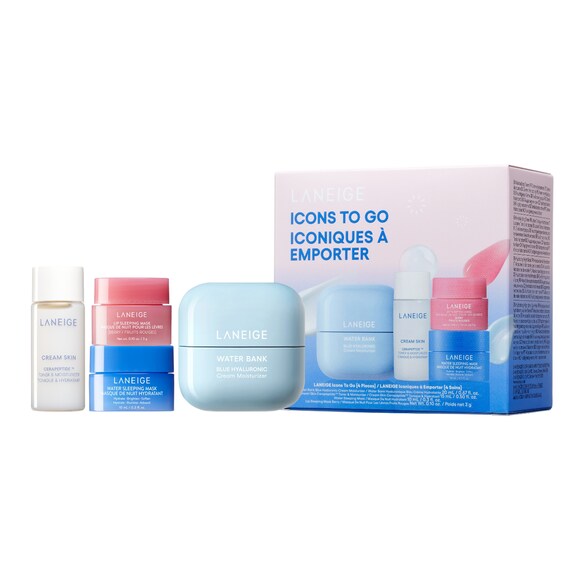 Laneige - Icons To Go Set - Set Di Prodotti Iconici Per La Cura Del Viso - 20ml+15ml+10ml+3g - Donna