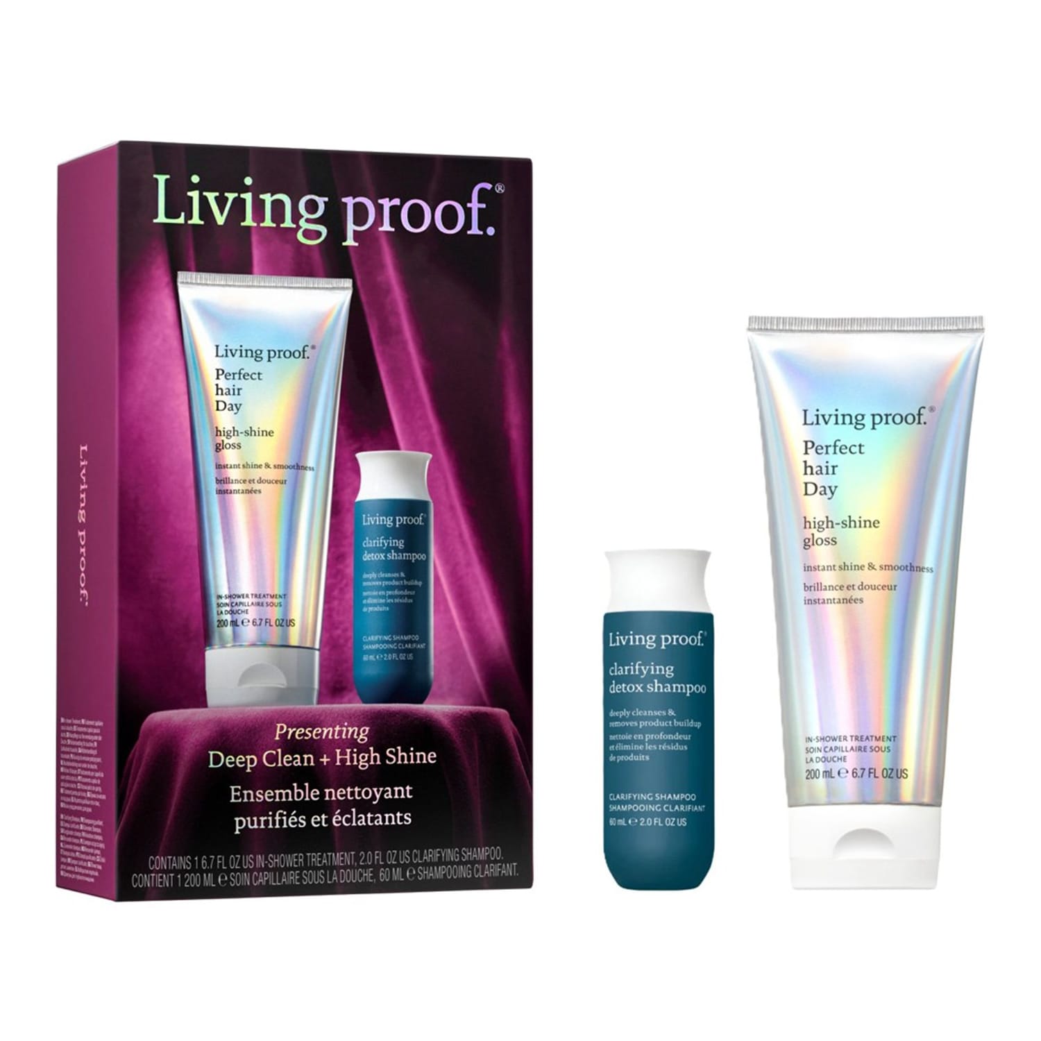 LIVING PROOF - Deep Clean High Shine - Sada péče pro očistu a lesk vlasů