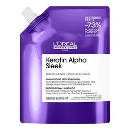 Keratin Alpha Sleek - Szampon wygładzający refill