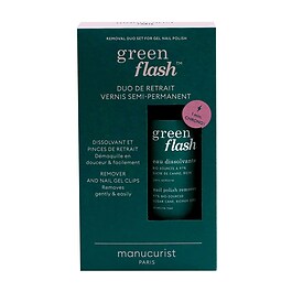Kit Pinces et Dissolvant Green Flash -  Kit de retrait vernis