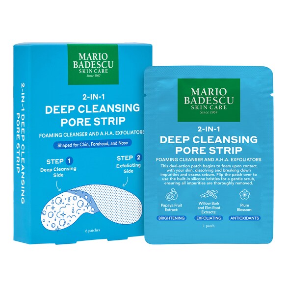 Mario Badescu - 2-in-1 Deep Cleansing Pore Strip - Libera I Pori - cleansing Pore Strips - Donna