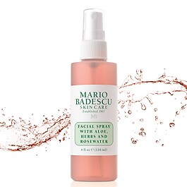 Spray viso aloe vera, alle piante aromatiche e acqua di rose