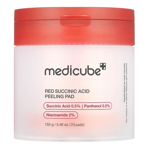 Red Succinic Peeling Pad - Dischetti viso anti-imperfezioni, MEDICUBE