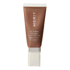The Uniform - Fluido solare minerale colorato SPF 50, MERIT BEAUTY