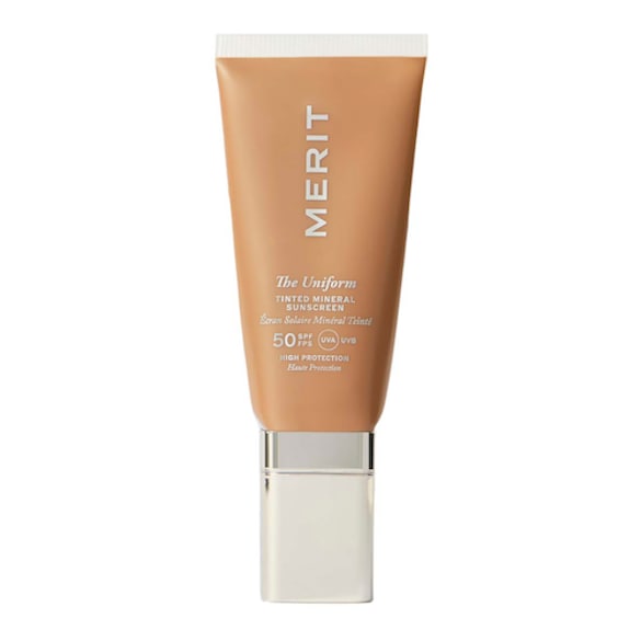The Uniform - Fluide Solaire Min&eacute;ral Teint&eacute; SPF 50, MERIT BEAUTY