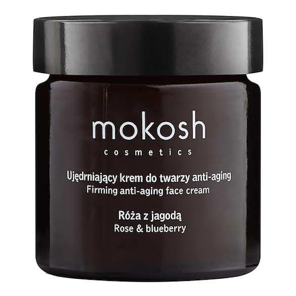 Ujędrniający krem do twarzy anti-aging - Róża z jagodą, MOKOSH