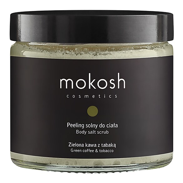 Zielona kawa z tabaką - Peeling solny do ciała, MOKOSH
