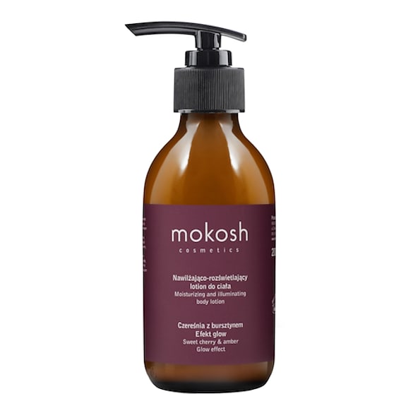 „Czereśnia z bursztynem” - Nawilżająco-rozświetlający lotion do ciała , MOKOSH
