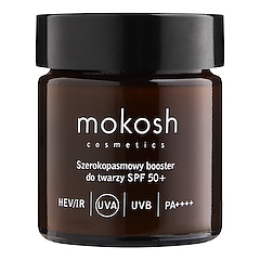 Szerokopasmowy booster do twarzy SPF 50+, MOKOSH