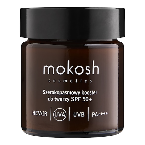 Szerokopasmowy booster do twarzy SPF 50+, MOKOSH