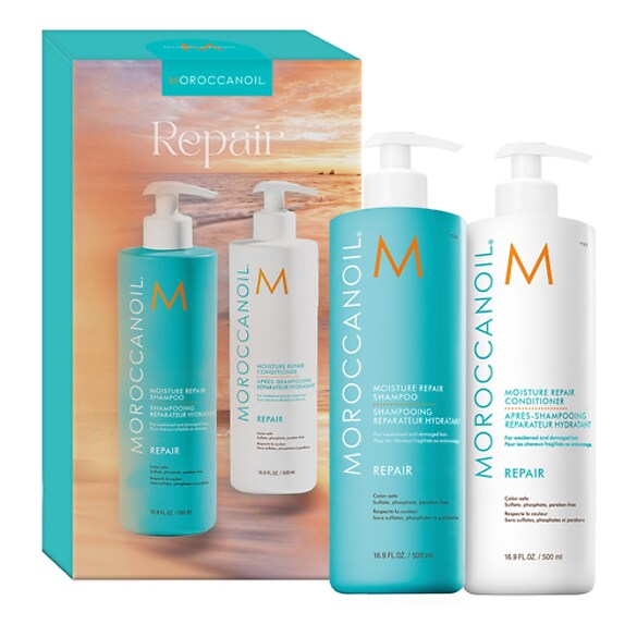 Duo sampon si balsam - rutina reparare par, Moroccanoil