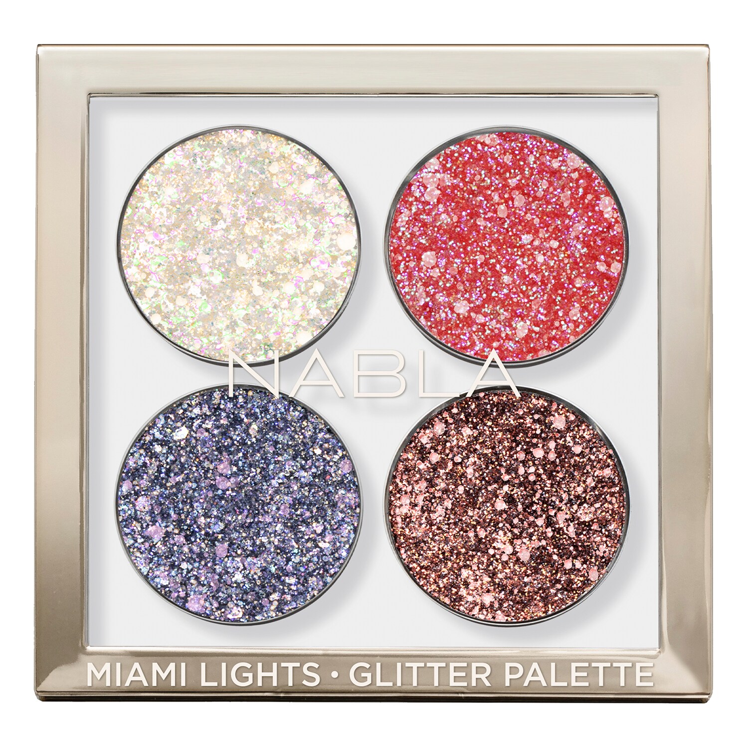 NABLA - Miami Lights Glitter Palette – Paletka očních stínů