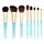 Aquamarine Essential Brush Set - Set med 8 borstar för ögon och ansikte