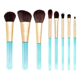 Aquamarine Essential Brush Set - Set med 8 borstar för ögon och ansikte image