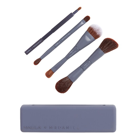 NABLA X MRDANIEL Brush Clutch - Set 4 pennelli occhi, viso e labbra, NABLA