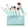 Aquamarine Essential Brush Set - Set med 8 borstar för ögon och ansikte