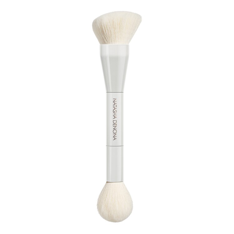 HY-GEN FACE BRUSH - Ansikts- och highlighterborste med två ändar.